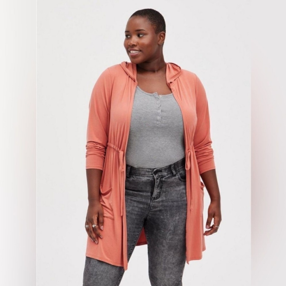 Torrid Apricot/Coral Hooded Anorak NWT Size 4